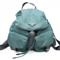 PRADA Backpack Nylon Emerald Green #76413