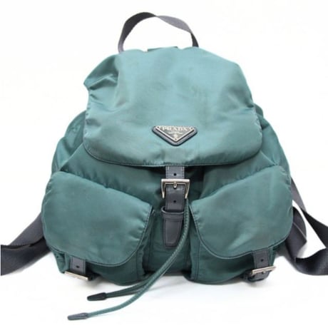 PRADA Backpack Nylon Emerald Green #76413