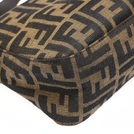FENDI Shoulder Bag Zucca Canvas Brown ＃75717