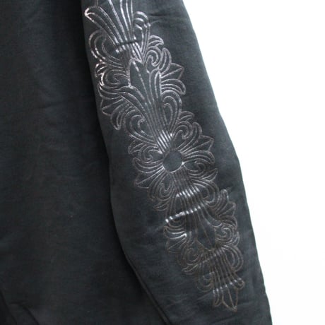 Chrome Hearts Brand-New Online Exclusive Floral Cross Sleeve Arch Logo Sweatshirt Hoodie #31887