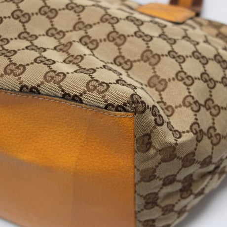 GUCCI Mini Tote Bag GG Canvas Beige Yellow #76405