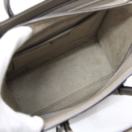 CELINE Nano Luggage Tote Bag Leather Souris #75604