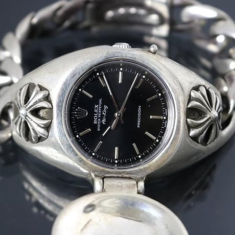 【\4,499,900】Chrome Hearts Rolex Air King Old CHX Covered ID Classic Chain ＃31076