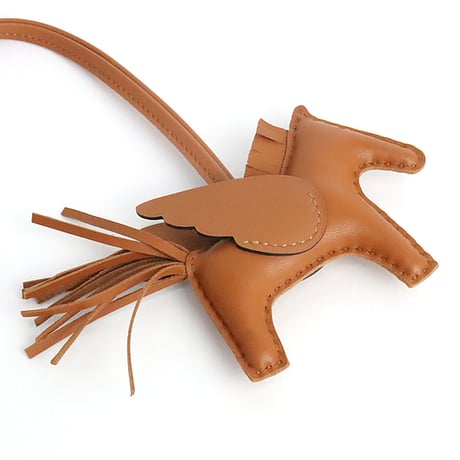 HERMES Pegasus Rodeo PM Bag Charm Agneau Milo Gold ＃20013