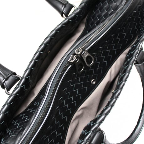 BOTTEGA VENETA Briefcase Intrecciato Leather Black #75434
