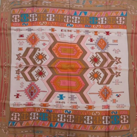 HERMES Carre 90 Silk 100% Scarf Stole "KILIM" #76494