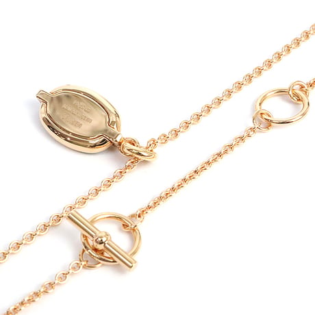 HERMES Mini Maillon PM Necklace Rose Gold-toned #19544