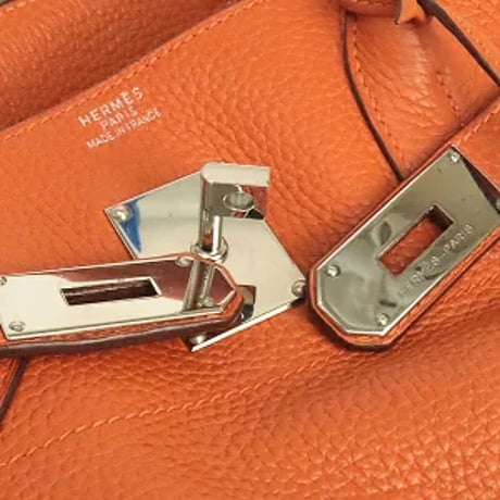 HERMES JPG Shoulder Birkin 42 Shoulder Bag Taurillon Clemence Leather Orange ＃20257
