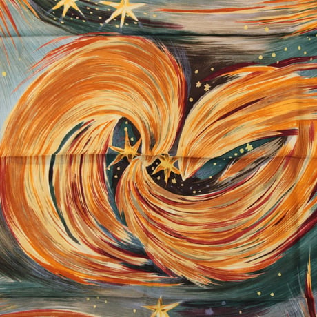HERMES Carre 90 Silk 100% Scarf Stole "FEUX DU CIEL" #76440