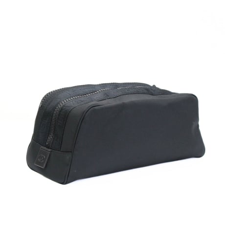 CHANEL Sports Line CC Logo Cosmetic Pouch Nylon Black #75923
