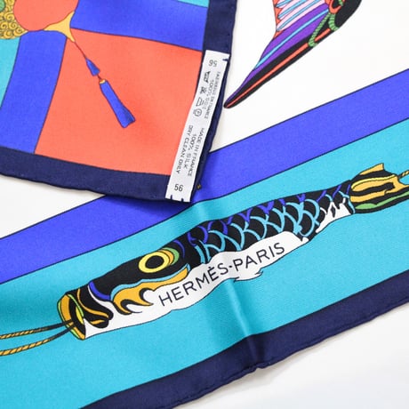 HERMES Carre 90 Silk 100% Scarf Stole "SOIES VOLANTES" #76549