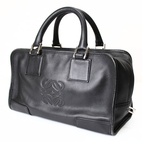 LOEWE Old Model Amazona 28 Handbag Leather Black #76377
