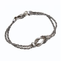 TIFFANY＆CO. Double Rope Center Knot Bracelet Sterling Silver 925 #75758