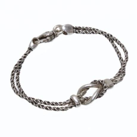 TIFFANY＆CO. Double Rope Center Knot Bracelet Sterling Silver 925 #75758