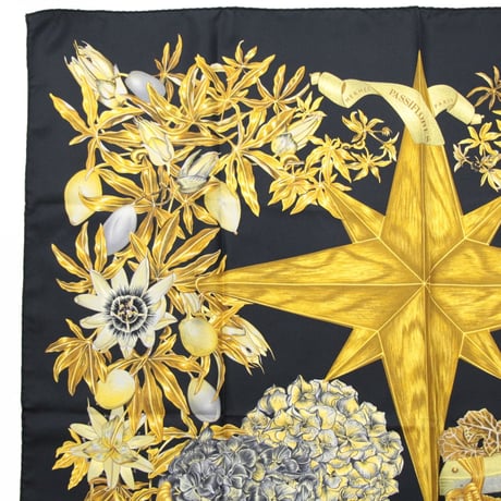 HERMES Carre 90 Silk 100% Scarf Stole "PASSIFL ORES" #76427