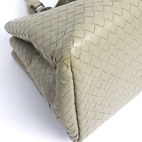 BOTTEGA VENETA Small Roma Tote Bag Intrecciato Leather Beige #19533