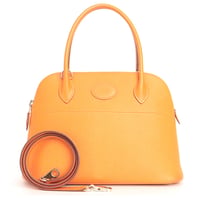 HERMES Bolide 27 Handbag Epsom Leather Orange #20214