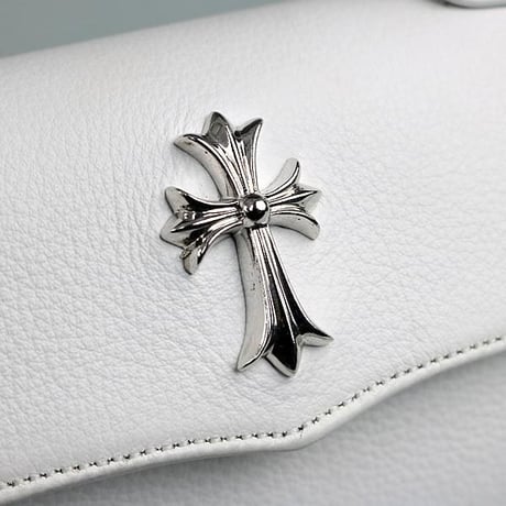 Chrome Hearts DOG ADAMS CH Cross Handbag White #103836