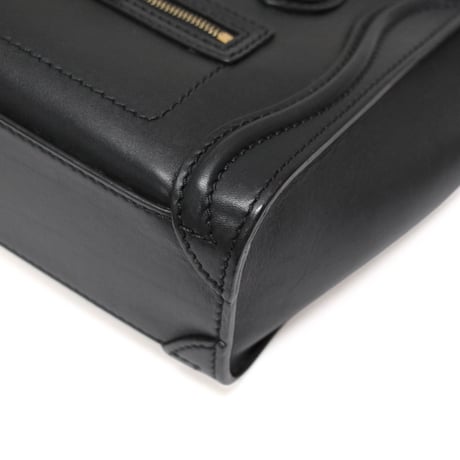CELINE Nano Luggage Tote Bag Leather Black #75599