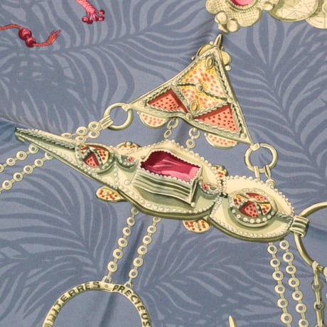HERMES Carre 90 Silk 100% Scarf Stole "TERRES PRECIEUSES" #76442