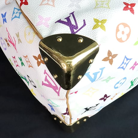 Louis Vuitton x Murakami Speedy 30 Handbag Monogram Multicolor White M92643 #19892