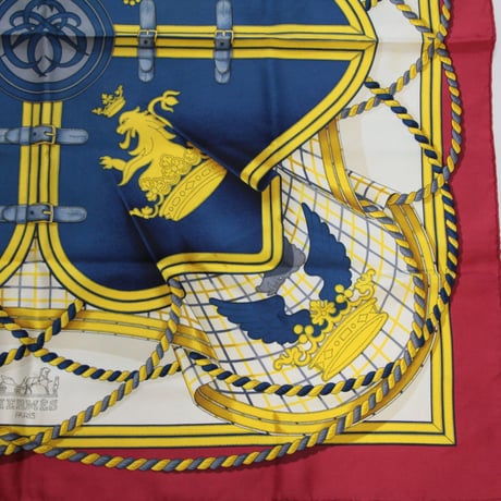 HERMES Carre 90 Silk 100% Scarf Stole "GRANDE TENUE" #76526