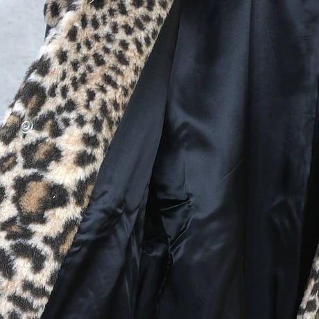 CELINE Brand New by Hedi Slimane 22AW Rhinestone Leopard Teddy Jacket #31582