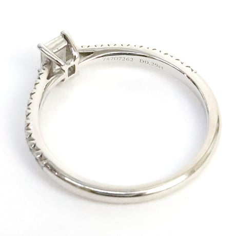 TIFFANY＆Co. Novo Emerald-cut Engagement Ring Diamond Platinum #19391