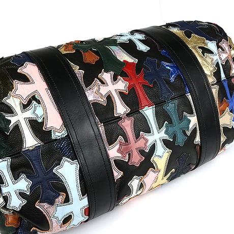 【￥5,999,900】 Chrome Hearts Multicolor Cross Patch Tiny Duffle Bag Leather Black  #31428