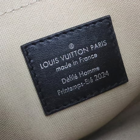 Louis Vuitton Alma EW Handbag LV Blazon Leather Black M24529 #19893
