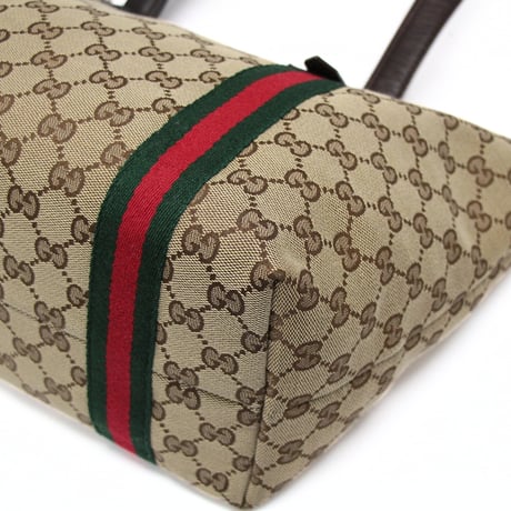 GUCCI Sherry Line Tote Bag with Charms GG Canvas Beige Brown #76583