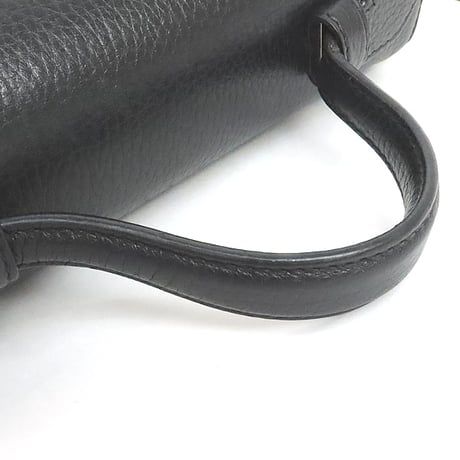 GUCCI Interlocking Top Handle Bag Leather Black #19782