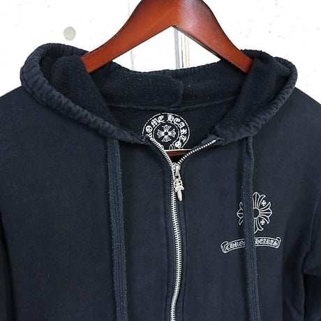 Chrome Hearts Framed Cross Back Print Zip Up Hoodie Black #104110