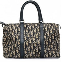 リンちゃん出荷中　Christian Dior Boston Bag Oblique Canvas Navy #75551