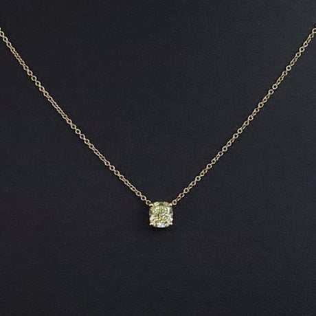 TIFFANY＆CO. Solitaire Pendant Necklace 18K Yellow Gold Diamond #19734