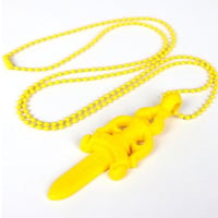 Chrome Hearts Silicone Rubber Large Dagger Necklace Yellow #104380