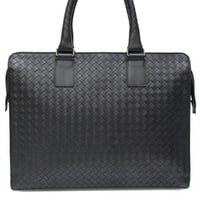 BOTTEGA VENETA Briefcase Intrecciato Leather Black #76122