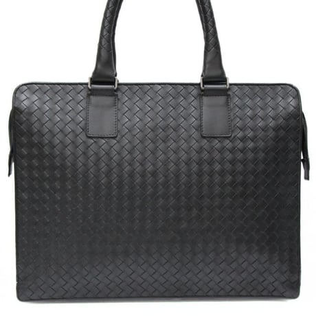 BOTTEGA VENETA Briefcase Intrecciato Leather Black #76122