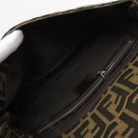 FENDI Mamma Baguette Bag Zucca Canvas ＃19854