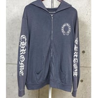 Chrome Hearts Old T-Bar Horseshoe Zip-Up Hoodie #31578