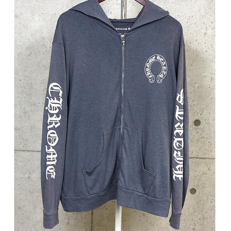 Chrome Hearts Old T-Bar Horseshoe Zip-Up Hoodie #31578