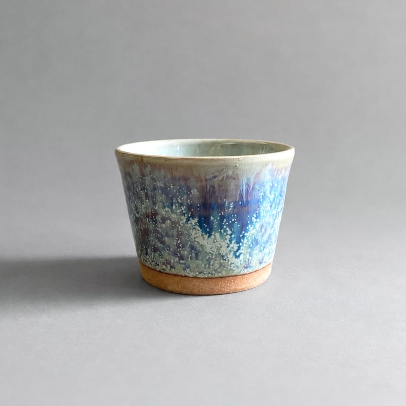 益子  作家物『 水 滴 』 益子焼 結晶釉 蕎麦猪口 | MatsuBokkuri