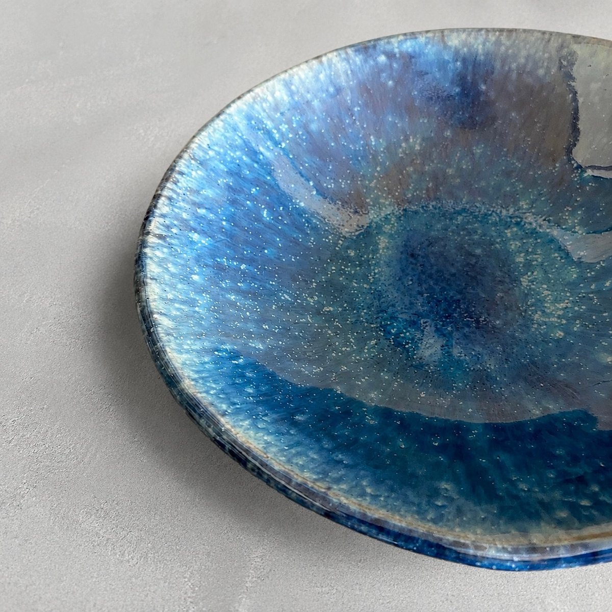 益子焼 青釉盛鉢 | MatsuBokkuri