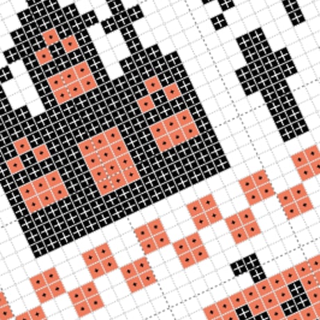 クロスステッチ図案 ハロウィン 2点セット(pdfダウンロード)｜Halloween Cross Stitch Patterns｜PDF