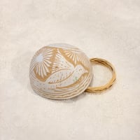 オアハカ【ヒカラ　Sサイズ　⑧】ホワイト・鳥と小動物
