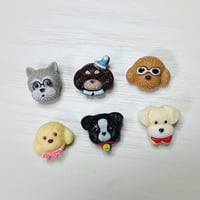 【1個】犬のお顔／デコパーツ【6種】