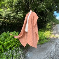 播州織からみ織 柿渋染め生地K26050
