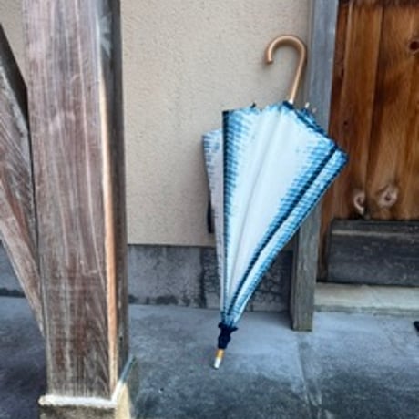 藍染め　おしゃれな日傘