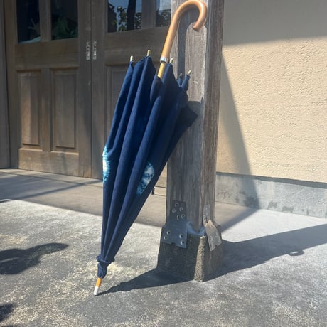 藍染め　おしゃれな日傘