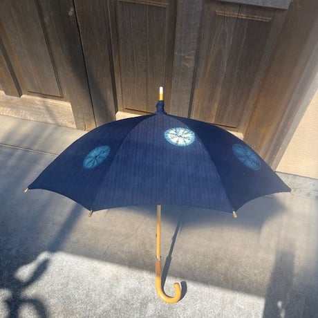藍染め　おしゃれな日傘